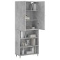 Highboard Betongrau 69,5x34x180 cm Holzwerkstoff Highboard Betongrau 69,5x34x180 cm Holzwerkstoff