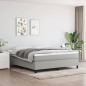 vidaXL Boxspringbett mit Matratze Hellgrau 180x200 cm Stoff vidaXL Boxspringbett mit Matratze Hellgrau 180x200 cm Stoff