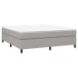 vidaXL Boxspringbett mit Matratze Hellgrau 180x200 cm Stoff vidaXL Boxspringbett mit Matratze Hellgrau 180x200 cm Stoff