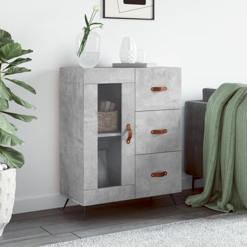 vidaXL Sideboard Betongrau 69,5x34x90 cm Holzwerkstoff vidaXL Sideboard Betongrau 69,5x34x90 cm Holzwerkstoff