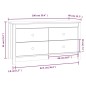 vidaXL Beistellschrank 100x40x54 cm Massivholz Kiefer vidaXL Beistellschrank 100x40x54 cm Massivholz Kiefer