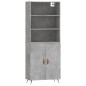vidaXL Highboard Betongrau 69,5x34x180 cm Holzwerkstoff vidaXL Highboard Betongrau 69,5x34x180 cm Holzwerkstoff