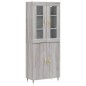 vidaXL Highboard Grau Sonoma 69,5x34x180 cm Holzwerkstoff vidaXL Highboard Grau Sonoma 69,5x34x180 cm Holzwerkstoff