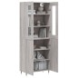 vidaXL Highboard Grau Sonoma 69,5x34x180 cm Holzwerkstoff vidaXL Highboard Grau Sonoma 69,5x34x180 cm Holzwerkstoff