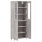 vidaXL Highboard Grau Sonoma 69,5x34x180 cm Holzwerkstoff vidaXL Highboard Grau Sonoma 69,5x34x180 cm Holzwerkstoff