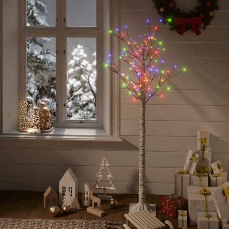 vidaXL Weihnachtsbaum 140 LEDs 1,5 m Mehrfarbig Weide Indoor Outdoor
