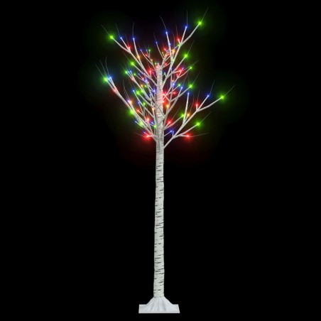vidaXL Weihnachtsbaum 140 LEDs 1,5 m Mehrfarbig Weide Indoor Outdoor