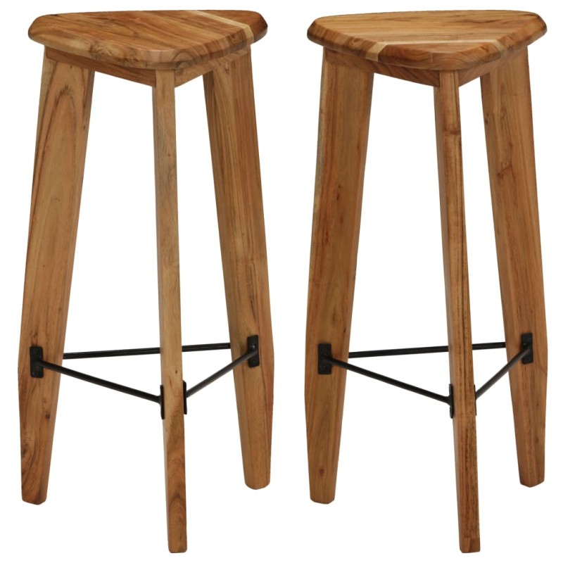 vidaXL Barhocker 2 Stk. Akazie Massivholz vidaXL Barhocker 2 Stk. Akazie Massivholz
