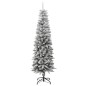 vidaXL Künstlicher Weihnachtsbaum Beschneit Schlank 180 cm PVC&PE vidaXL Künstlicher Weihnachtsbaum Beschneit Schlank 180 cm PVC&PE