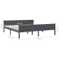 vidaXL Massivholzbett Kiefer Grau 180x200 cm vidaXL Massivholzbett Kiefer Grau 180x200 cm