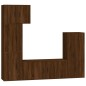 vidaXL 5-tlg. TV-Schrank-Set Braun Eichen-Optik Holzwerkstoff vidaXL 5-tlg. TV-Schrank-Set Braun Eichen-Optik Holzwerkstoff