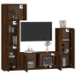 vidaXL 5-tlg. TV-Schrank-Set Braun Eichen-Optik Holzwerkstoff vidaXL 5-tlg. TV-Schrank-Set Braun Eichen-Optik Holzwerkstoff