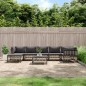 vidaXL 8-tlg. Garten-Lounge-Set mit Kissen Anthrazit Poly Rattan vidaXL 8-tlg. Garten-Lounge-Set mit Kissen Anthrazit Poly Rattan