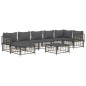 vidaXL 8-tlg. Garten-Lounge-Set mit Kissen Anthrazit Poly Rattan vidaXL 8-tlg. Garten-Lounge-Set mit Kissen Anthrazit Poly Rattan