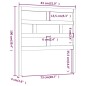 vidaXL Kopfteil Grau 81x4x100 cm Massivholz Kiefer vidaXL Kopfteil Grau 81x4x100 cm Massivholz Kiefer