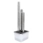 vidaXL Gartenbrunnen Silbern 48x34x123 cm Edelstahl vidaXL Gartenbrunnen Silbern 48x34x123 cm Edelstahl