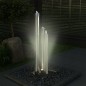 vidaXL Gartenbrunnen Silbern 48x34x123 cm Edelstahl vidaXL Gartenbrunnen Silbern 48x34x123 cm Edelstahl