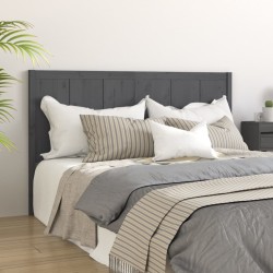 vidaXL Kopfteil Grau 125,5x4x100 cm Massivholz Kiefer
