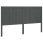 vidaXL Kopfteil Grau 125,5x4x100 cm Massivholz Kiefer