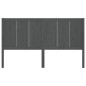 vidaXL Kopfteil Grau 125,5x4x100 cm Massivholz Kiefer