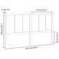 vidaXL Kopfteil Grau 125,5x4x100 cm Massivholz Kiefer
