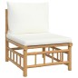 vidaXL 12-tlg. Garten-Lounge-Set mit Cremeweißen Kissen Bambus vidaXL 12-tlg. Garten-Lounge-Set mit Cremeweißen Kissen Bambus