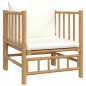 vidaXL 12-tlg. Garten-Lounge-Set mit Cremeweißen Kissen Bambus vidaXL 12-tlg. Garten-Lounge-Set mit Cremeweißen Kissen Bambus