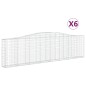 vidaXL Gabionen mit Hochbogen 6 Stk. 400x30x100/120cm Verzinktes Eisen vidaXL Gabionen mit Hochbogen 6 Stk. 400x30x100/120cm Verzinktes Eisen