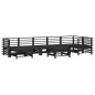 vidaXL 8-tlg. Garten-Lounge-Set mit Kissen Schwarz Massivholz vidaXL 8-tlg. Garten-Lounge-Set mit Kissen Schwarz Massivholz
