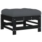 vidaXL 8-tlg. Garten-Lounge-Set mit Kissen Schwarz Massivholz vidaXL 8-tlg. Garten-Lounge-Set mit Kissen Schwarz Massivholz