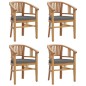 vidaXL 5-tlg. Garten-Essgruppe Massivholz Teak vidaXL 5-tlg. Garten-Essgruppe Massivholz Teak