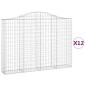 vidaXL Gabionen mit Hochbogen 12Stk. 200x30x140/160cm Verzinktes Eisen vidaXL Gabionen mit Hochbogen 12Stk. 200x30x140/160cm Verzinktes Eisen