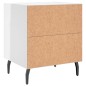 vidaXL Nachttisch Hochglanz-Weiß 40x35x47,5 cm Holzwerkstoff vidaXL Nachttisch Hochglanz-Weiß 40x35x47,5 cm Holzwerkstoff