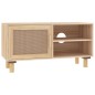vidaXL TV-Schrank Braun 80x30x40 cm Massivholz Kiefer und Natur-Rattan vidaXL TV-Schrank Braun 80x30x40 cm Massivholz Kiefer und Natur-Rattan