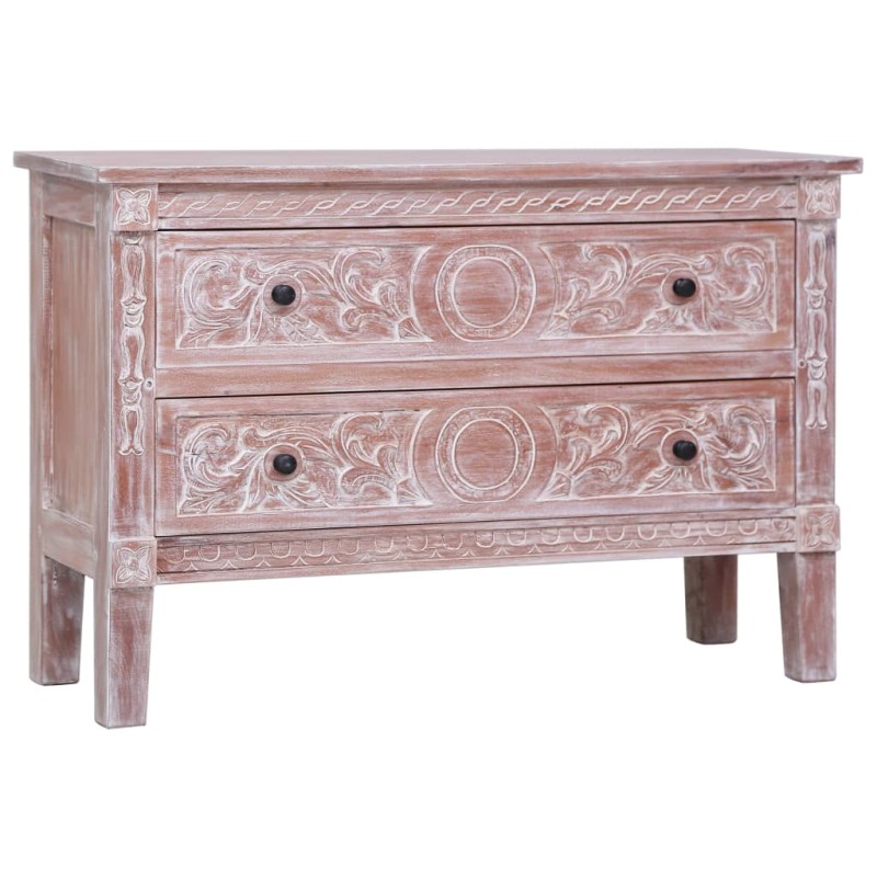 vidaXL Sideboard mit 2 Schubladen 90 x 30 x 60 cm Massivholz Mahagoni vidaXL Sideboard mit 2 Schubladen 90 x 30 x 60 cm Massivholz Mahagoni