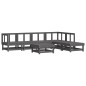 vidaXL 7-tlg. Garten-Lounge-Set mit Kissen Grau Massivholz vidaXL 7-tlg. Garten-Lounge-Set mit Kissen Grau Massivholz