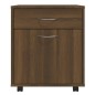 vidaXL Rollschrank Braun Eichen-Optik 45x38x54 cm Holzwerkstoff vidaXL Rollschrank Braun Eichen-Optik 45x38x54 cm Holzwerkstoff