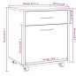 vidaXL Rollschrank Braun Eichen-Optik 45x38x54 cm Holzwerkstoff vidaXL Rollschrank Braun Eichen-Optik 45x38x54 cm Holzwerkstoff