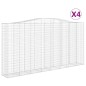 vidaXL Gabionen mit Hochbogen 4 Stk. 400x50x200/220cm Verzinktes Eisen vidaXL Gabionen mit Hochbogen 4 Stk. 400x50x200/220cm Verzinktes Eisen