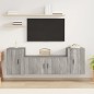 vidaXL 3-tlg. TV-Schrank-Set Grau Sonoma Holzwerkstoff vidaXL 3-tlg. TV-Schrank-Set Grau Sonoma Holzwerkstoff