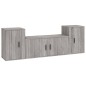 vidaXL 3-tlg. TV-Schrank-Set Grau Sonoma Holzwerkstoff vidaXL 3-tlg. TV-Schrank-Set Grau Sonoma Holzwerkstoff