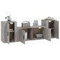 vidaXL 3-tlg. TV-Schrank-Set Grau Sonoma Holzwerkstoff vidaXL 3-tlg. TV-Schrank-Set Grau Sonoma Holzwerkstoff
