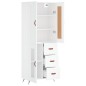 vidaXL Highboard Weiß 69,5x34x180 cm Holzwerkstoff vidaXL Highboard Weiß 69,5x34x180 cm Holzwerkstoff