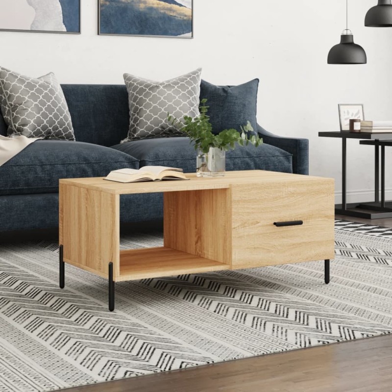 vidaXL Couchtisch Sonoma-Eiche 90x50x40 cm Holzwerkstoff vidaXL Couchtisch Sonoma-Eiche 90x50x40 cm Holzwerkstoff