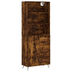 vidaXL Highboard Räuchereiche 69,5x34x180 cm Holzwerkstoff