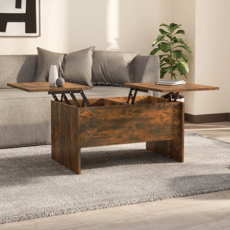 vidaXL Couchtisch Räuchereiche 80x50x42,5 cm Holzwerkstoff vidaXL Couchtisch Räuchereiche 80x50x42,5 cm Holzwerkstoff