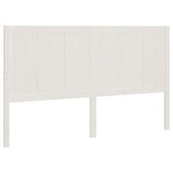 vidaXL Kopfteil Weiß 205,5x4x100 cm Massivholz Kiefer