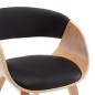 Esszimmerstühle 4 Stk. Schwarz Bugholz und Kunstleder Esszimmerstühle 4 Stk. Schwarz Bugholz und Kunstleder
