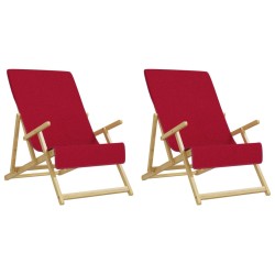vidaXL Strandtücher 2 Stk. Burgunder 60x135 cm Stoff 400 GSM
