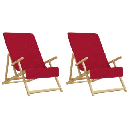 vidaXL Strandtücher 2 Stk. Burgunder 60x135 cm Stoff 400 GSM